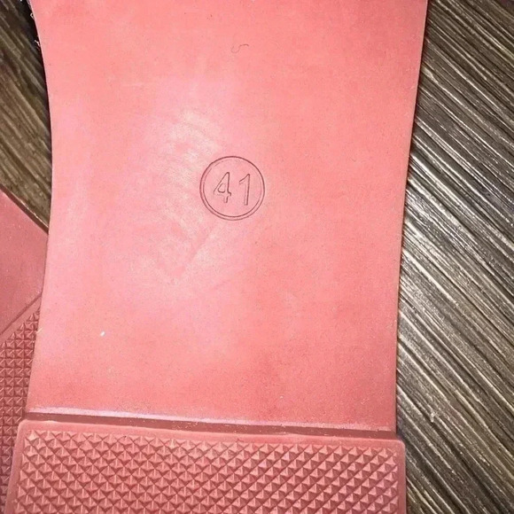 Trish Lucia women’s sandals Tan  Flats Slip On Woven Strap Sz 41 US 10 - Picture 8 of 8